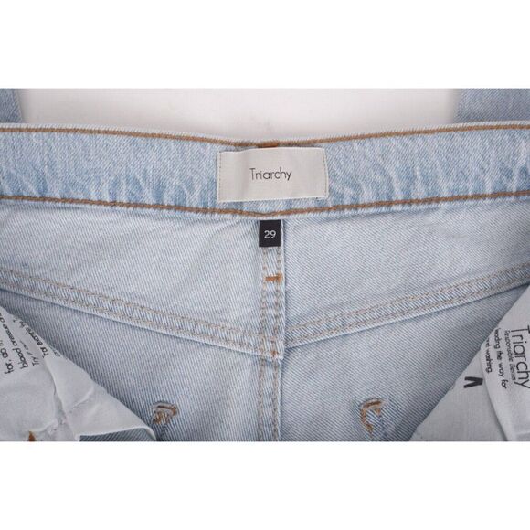 Triarchy Womens Distressed Ms. Triarchy Jeans Light Indigo Sz US 8 EU 29 New - Picture 7 of 8
